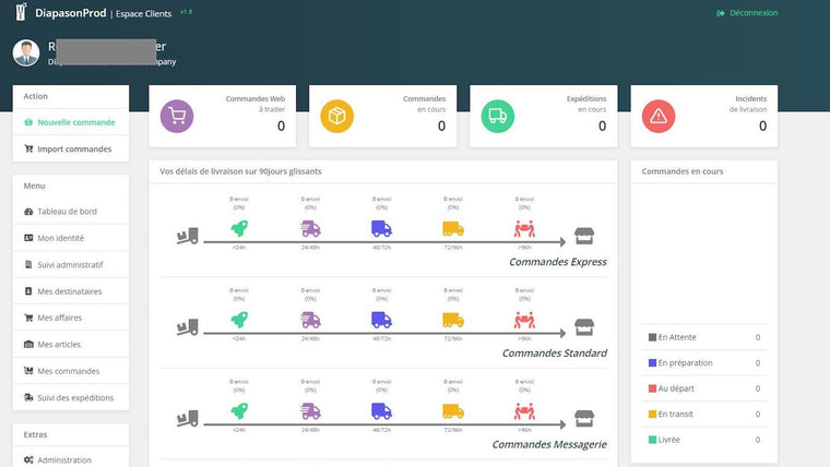 Diapason Logistique Screenshot