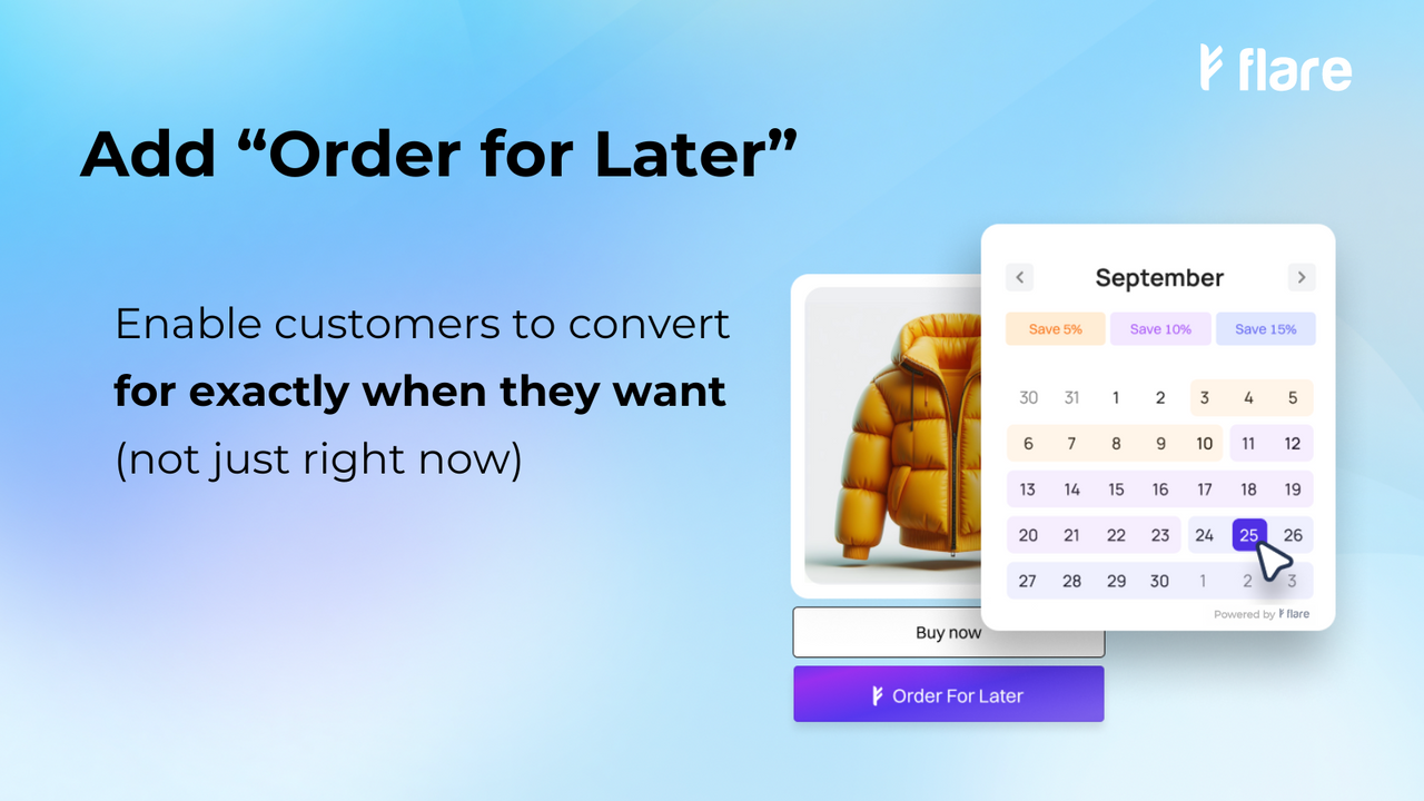 Add "Order for Later"