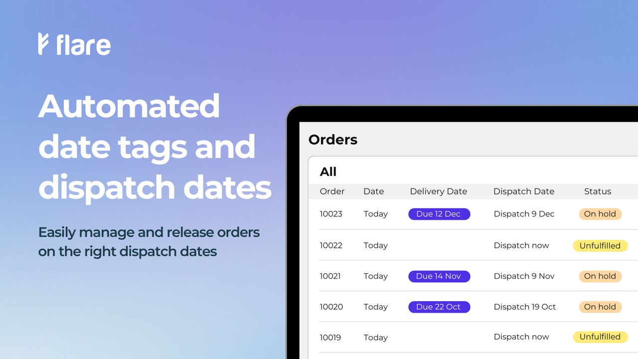 Automated date tags and dispatch dates