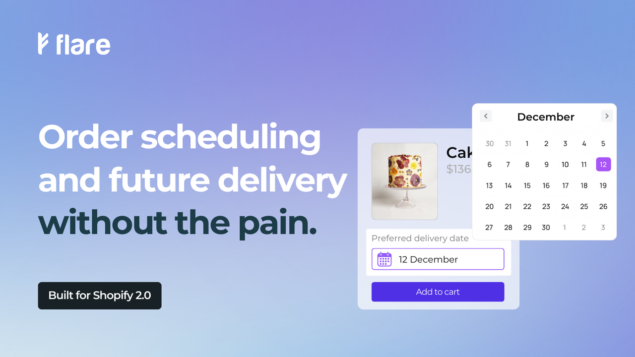 Order scheduling and future delivery without the pain