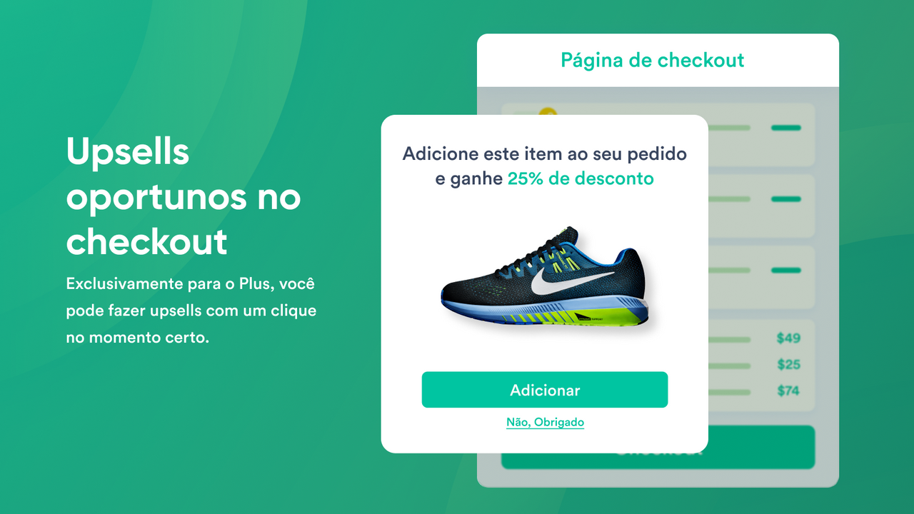 Upsells da página de checkout