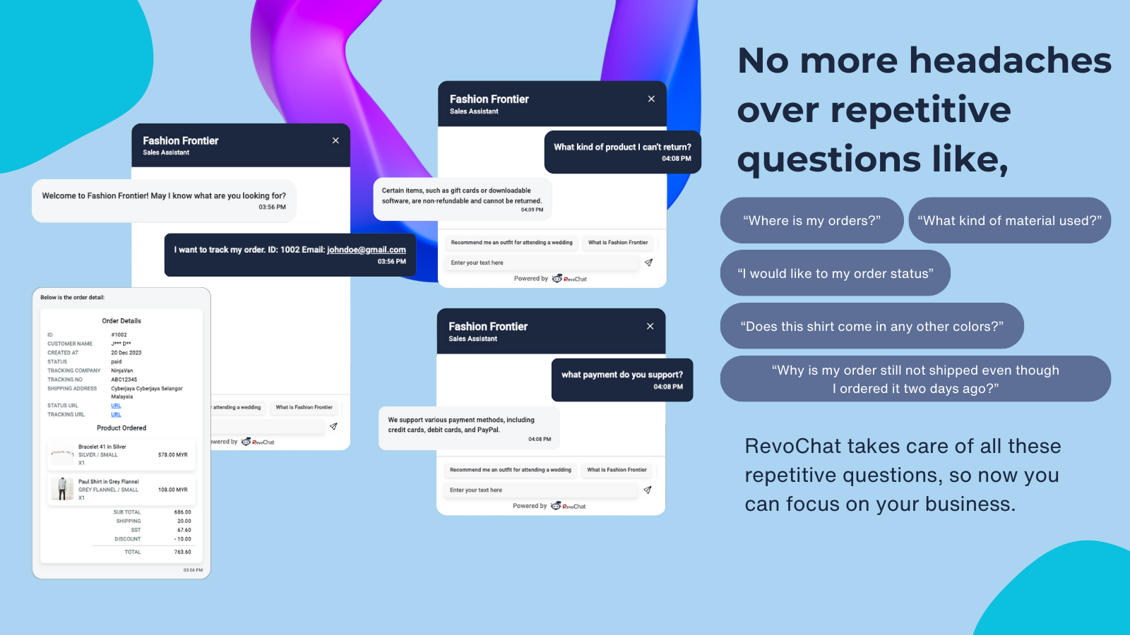 RevoChat løser alle dine gentagne og hovedpine spørgsmål