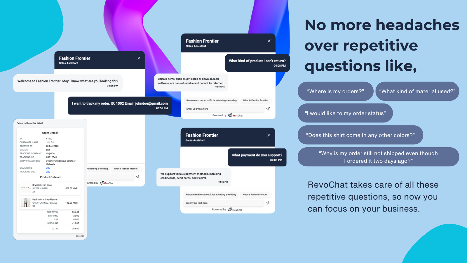 RevoChat: AI Sales Chatbot Screenshot