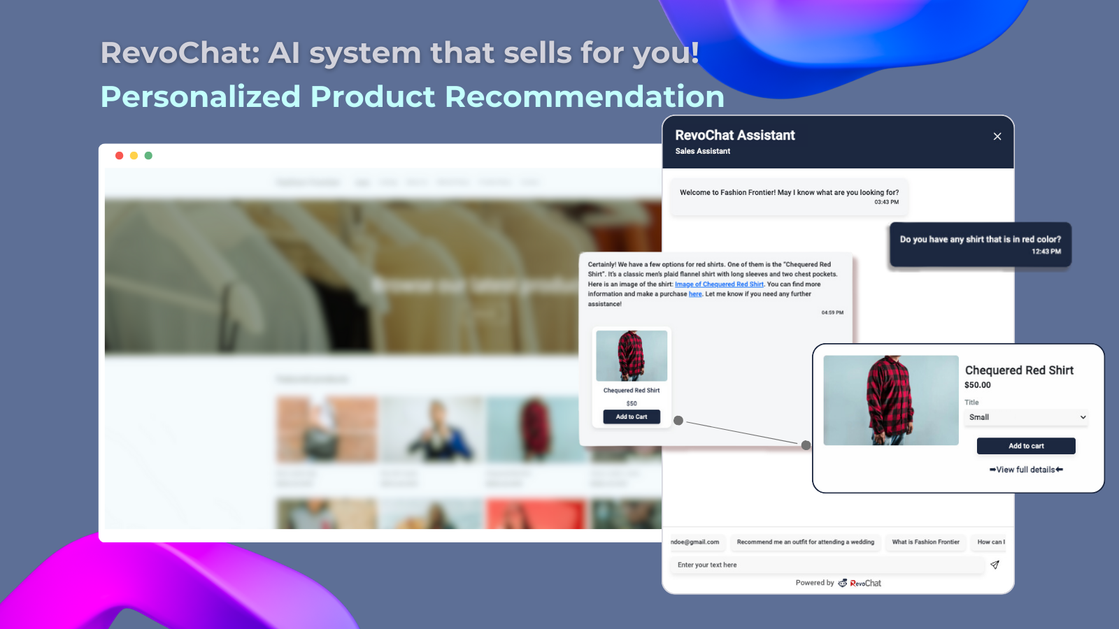 RevoChat: AI Sales Chatbot Screenshot