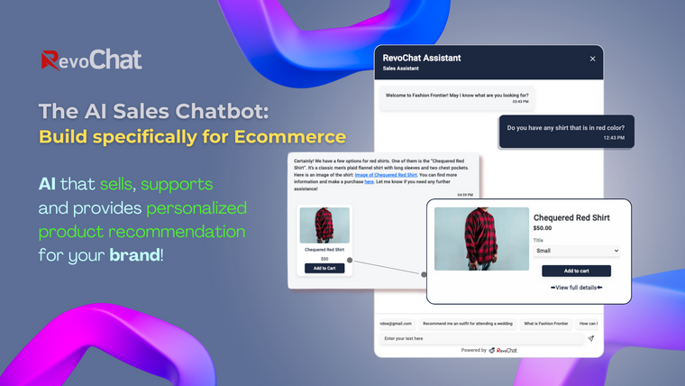RevoChat: AI Sales Chatbot Screenshot