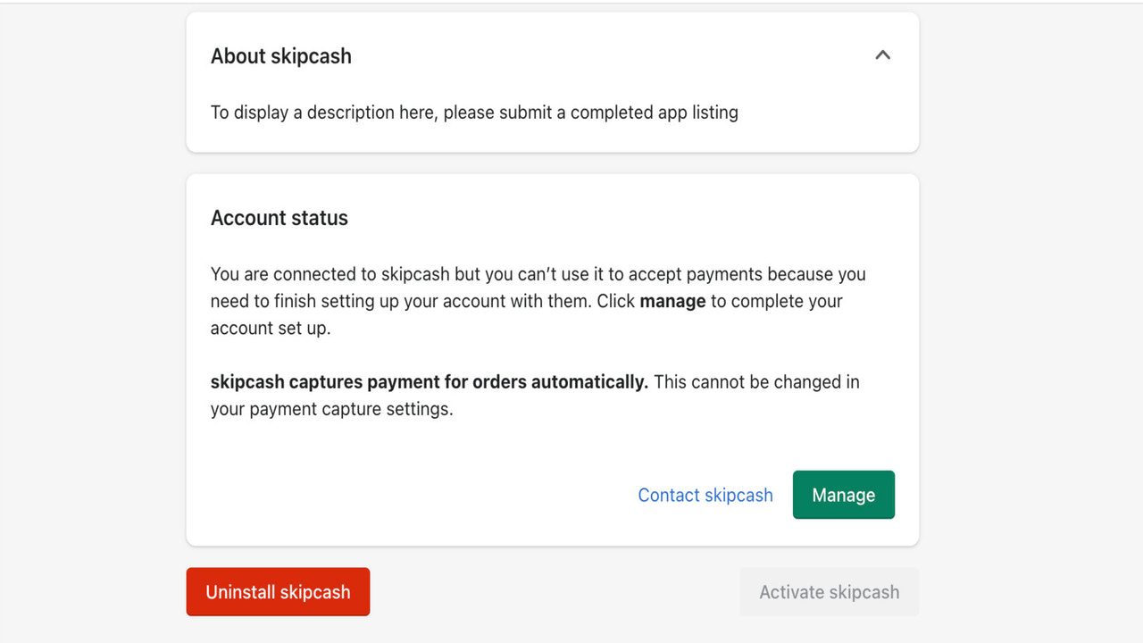 skipcash management