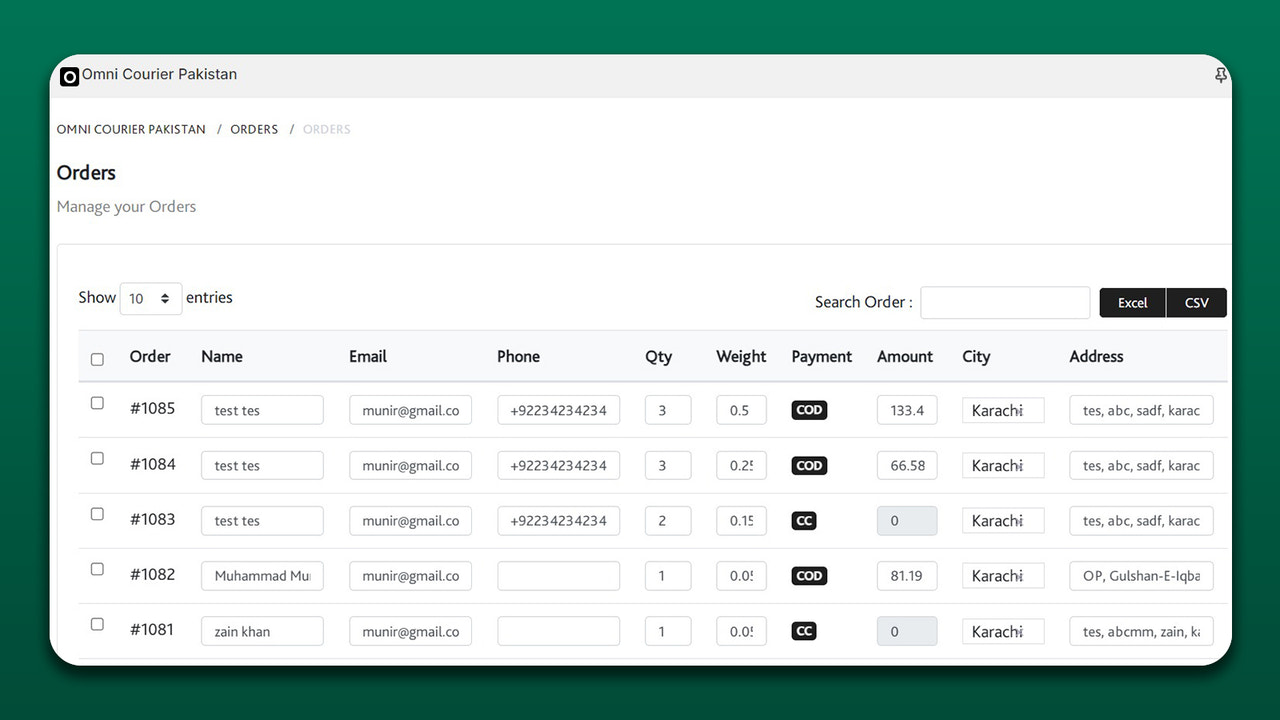 Bulk Tracking Nummer Genereren