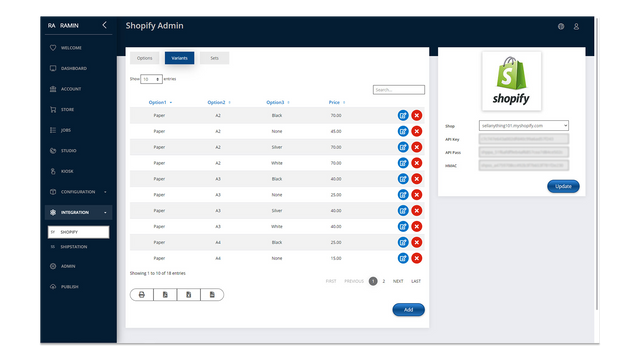 integración de shopify