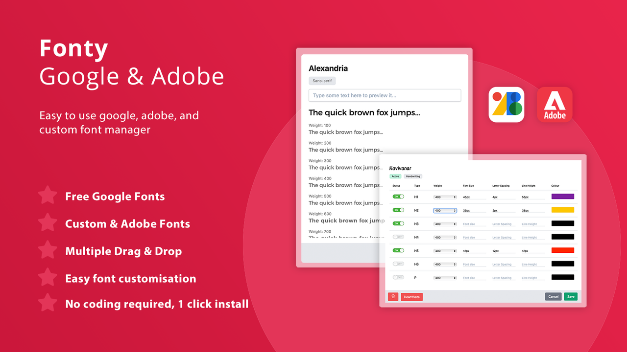 Fonty ‑ Adobe & Custom Fonts Screenshot