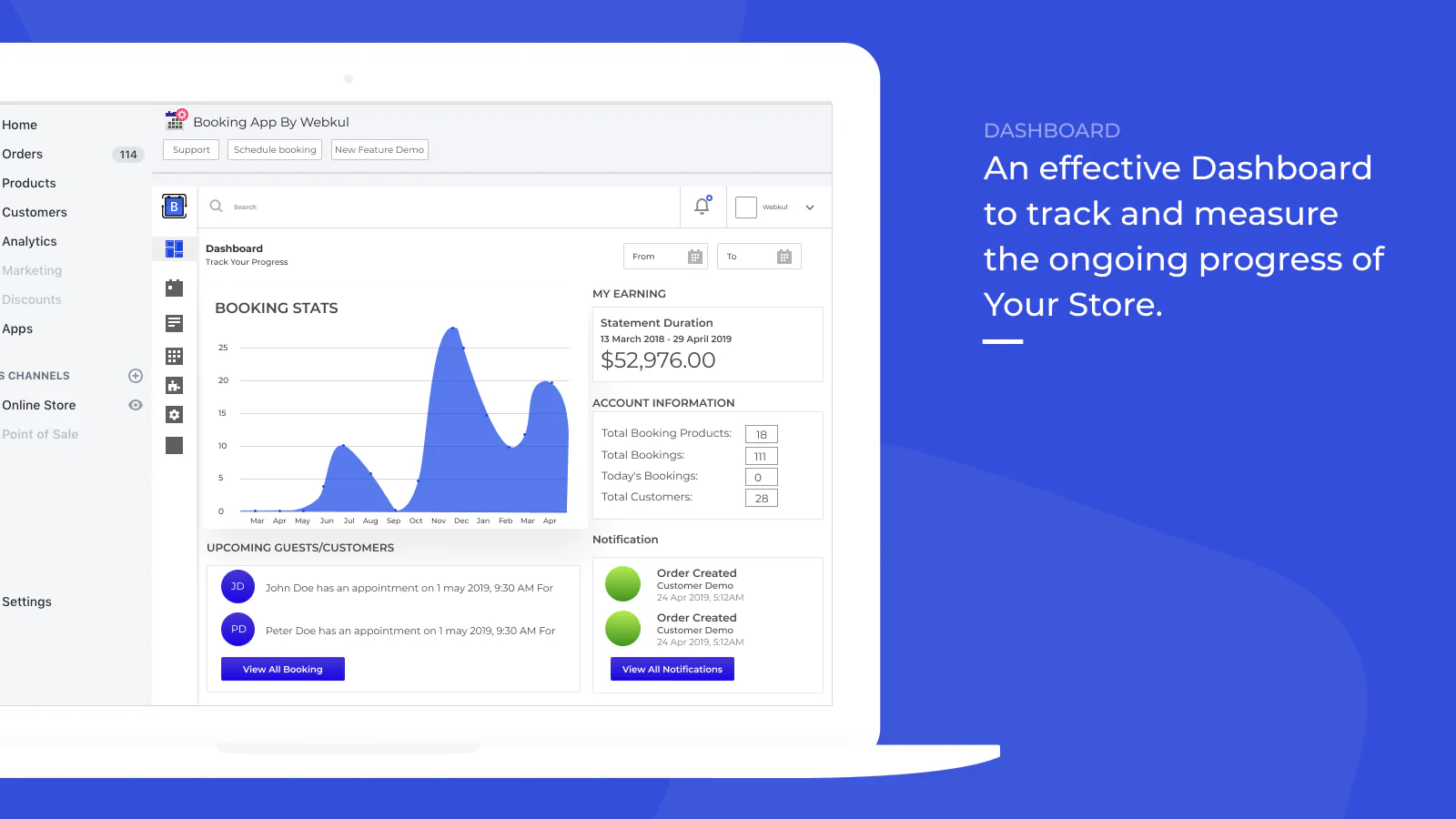 Boeking App - Backend dashboard