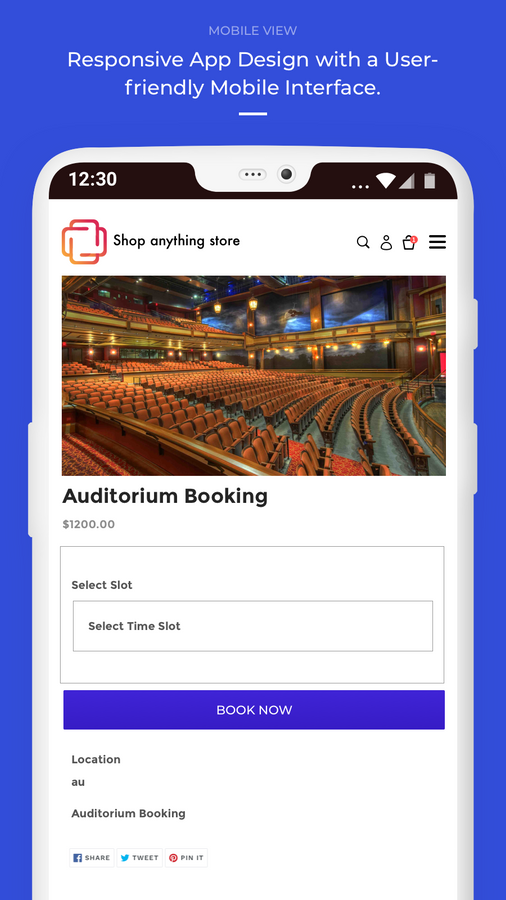 Booking App- Mobile View