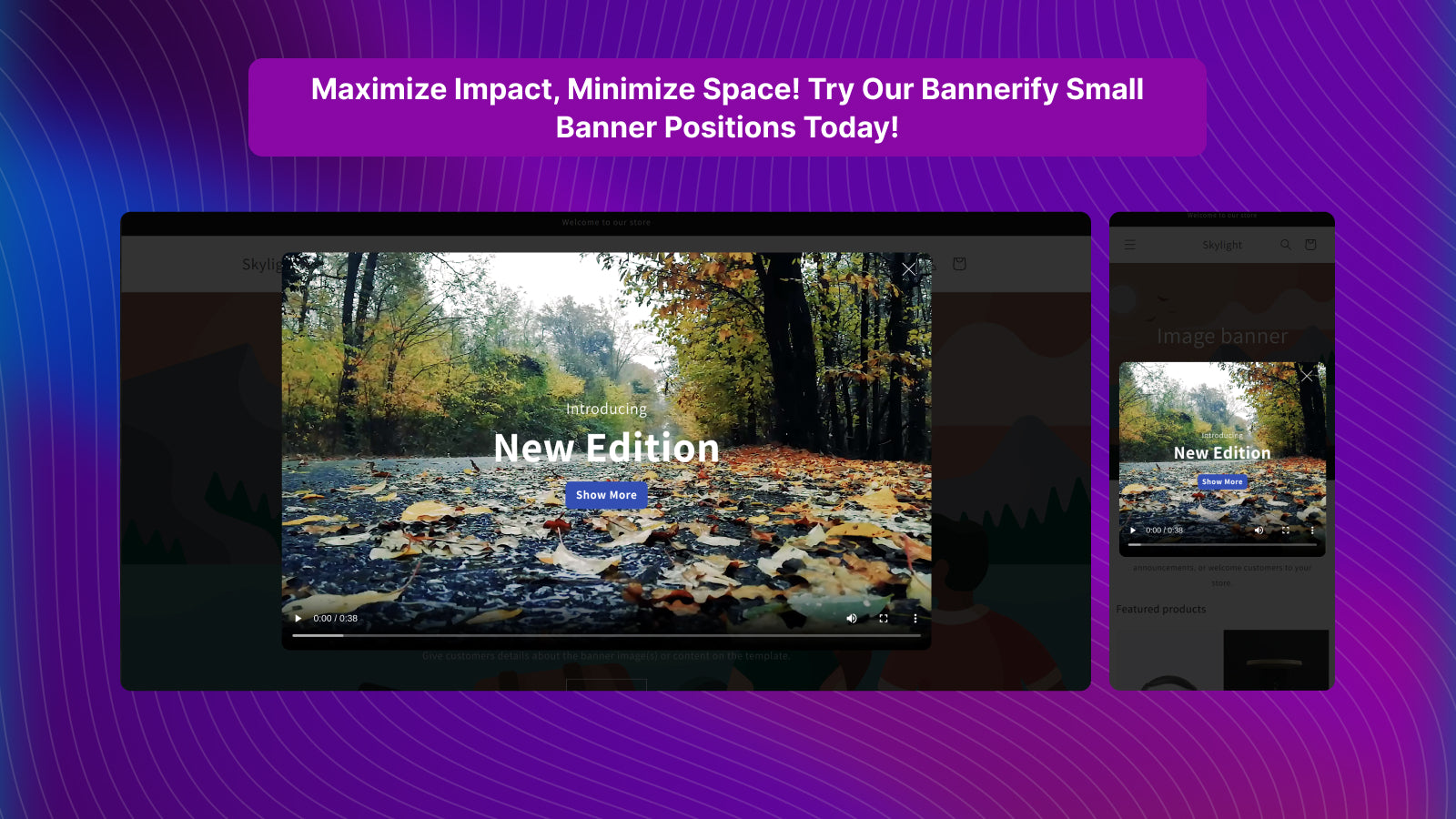 Video and text banner