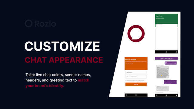 Rozio: Personalize chat appearance for brand consistency