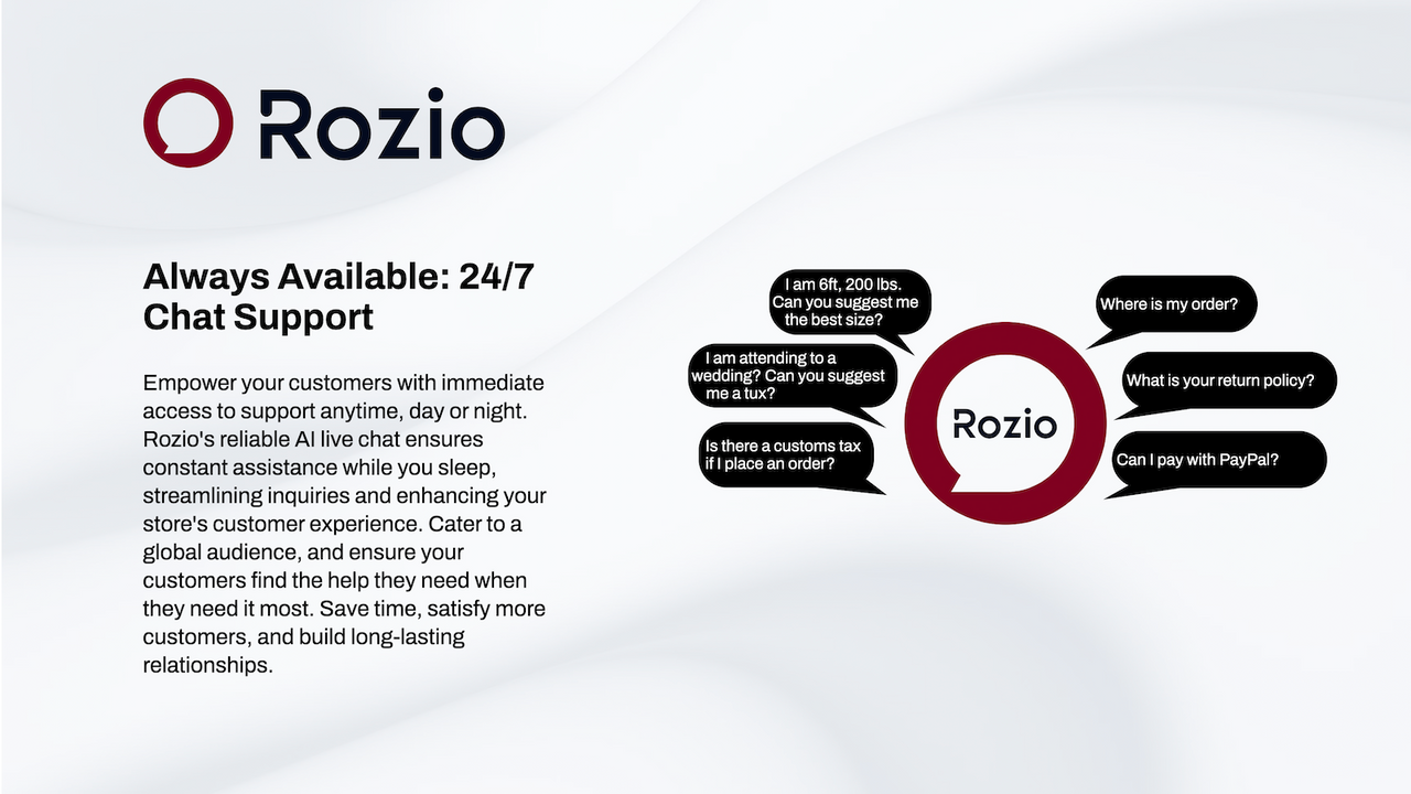 Rozio：24/7聊天支持，提高客户满意度