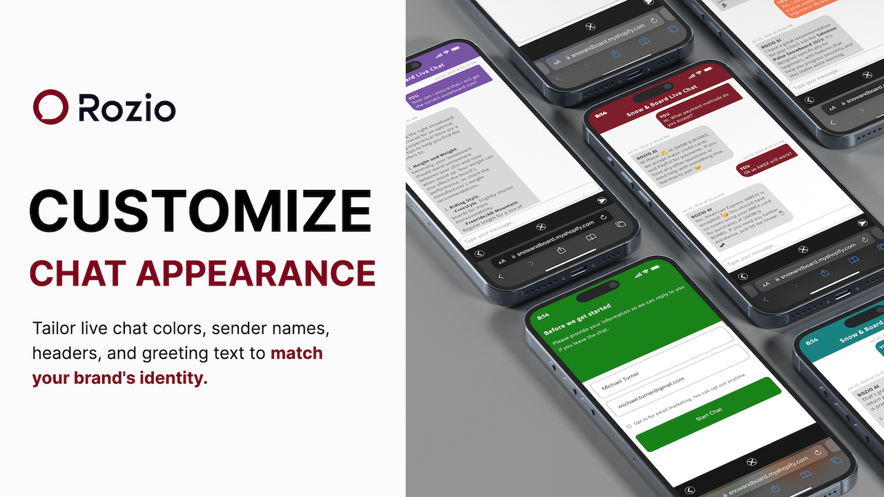 Rozio: Personalize chat appearance for brand consistency