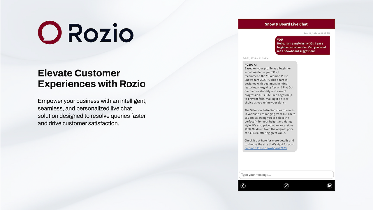 Chat ao vivo Rozio: Melhorando a experiência do cliente rapidamente