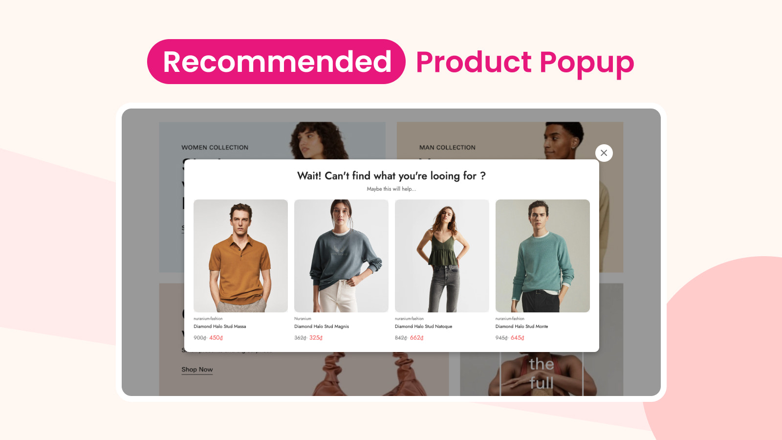 Recommended Product Popup