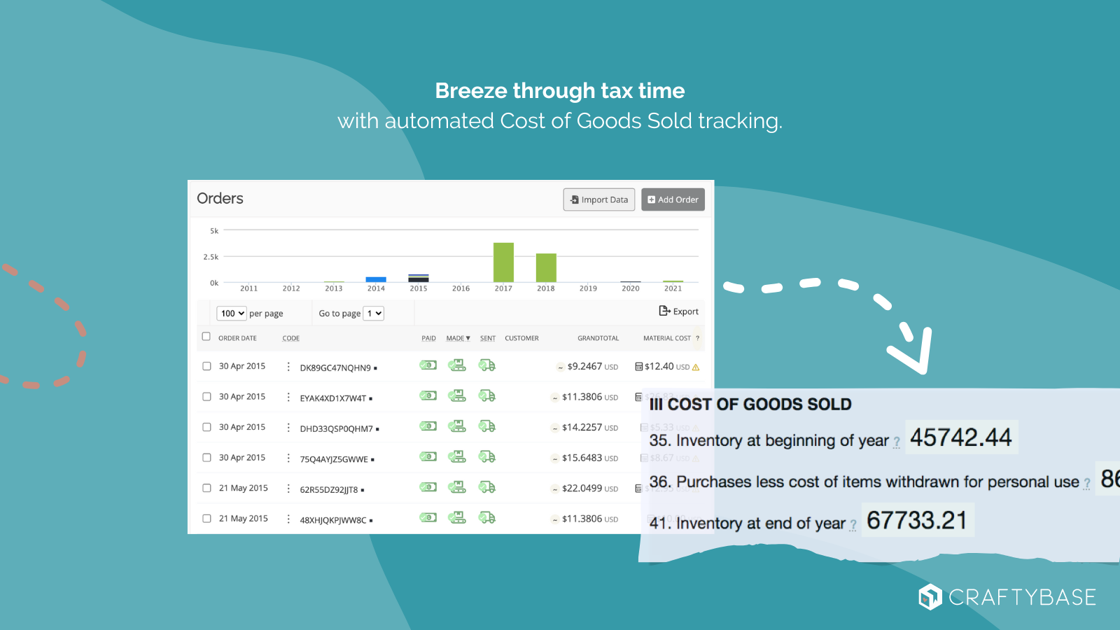 Craftybase ‑ Manufacturing ERP Screenshot