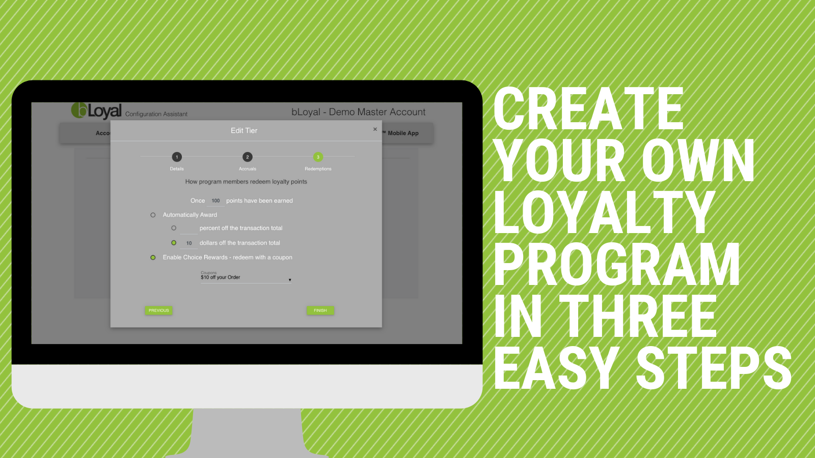 Easy to use loyalty program set up