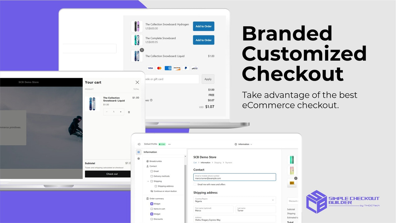 THDC ‑ Simple Checkout Builder Screenshot