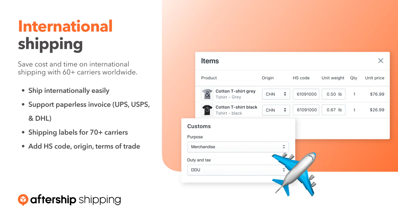 International shipping made easier 