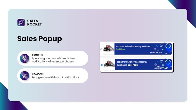 ROCKET: Sales Pop Ups & Popup Screenshot