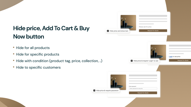 quote snap hide price on all page by contact form