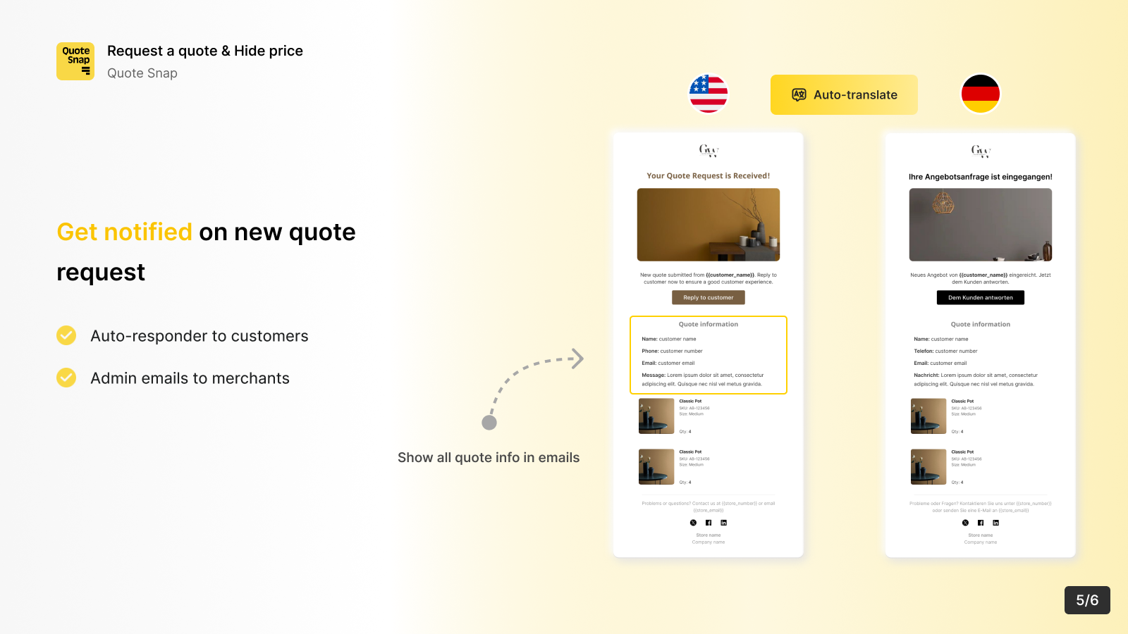 O:Request a Quote ‑ Hide Price - Quote Snap - How to hide price