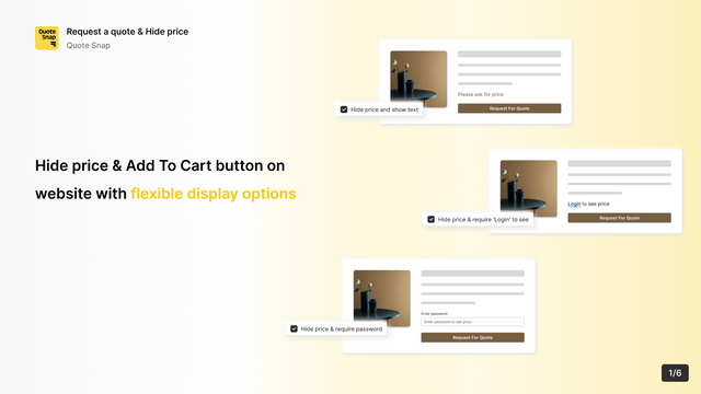 quote snap hide price on all page