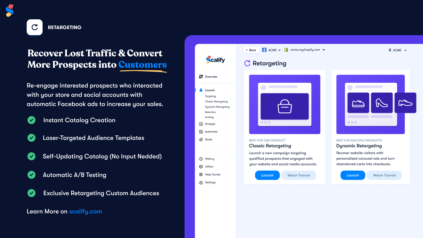 Scalify: Facebook & Google Ads Screenshot