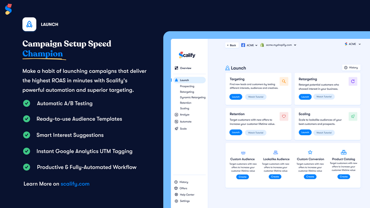 Scalify: Facebook & Google Ads Screenshot