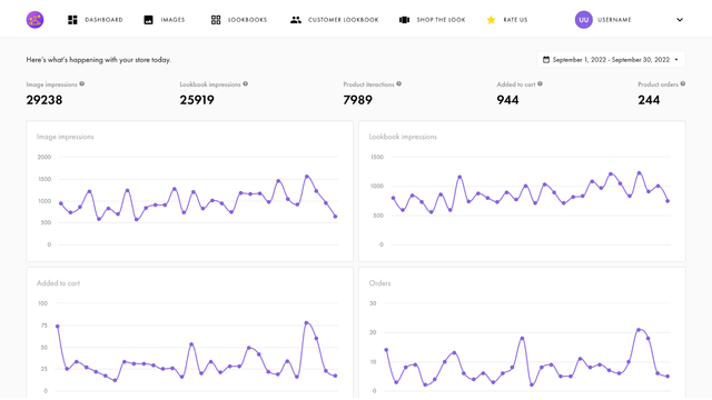 Admin panel med analyser