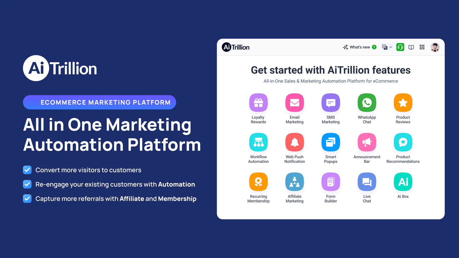 AiTrillion Plateforme marketing All in pour automatiser les vent