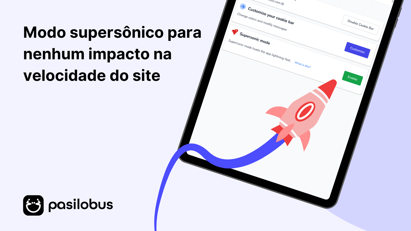 Modo supersônico para nenhum impacto na velocidade do site