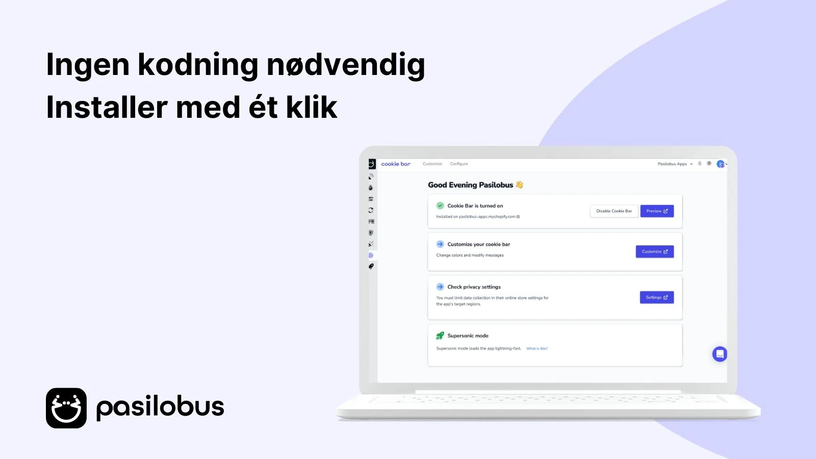 Pasilobus EU-cookiebjælke Shopify