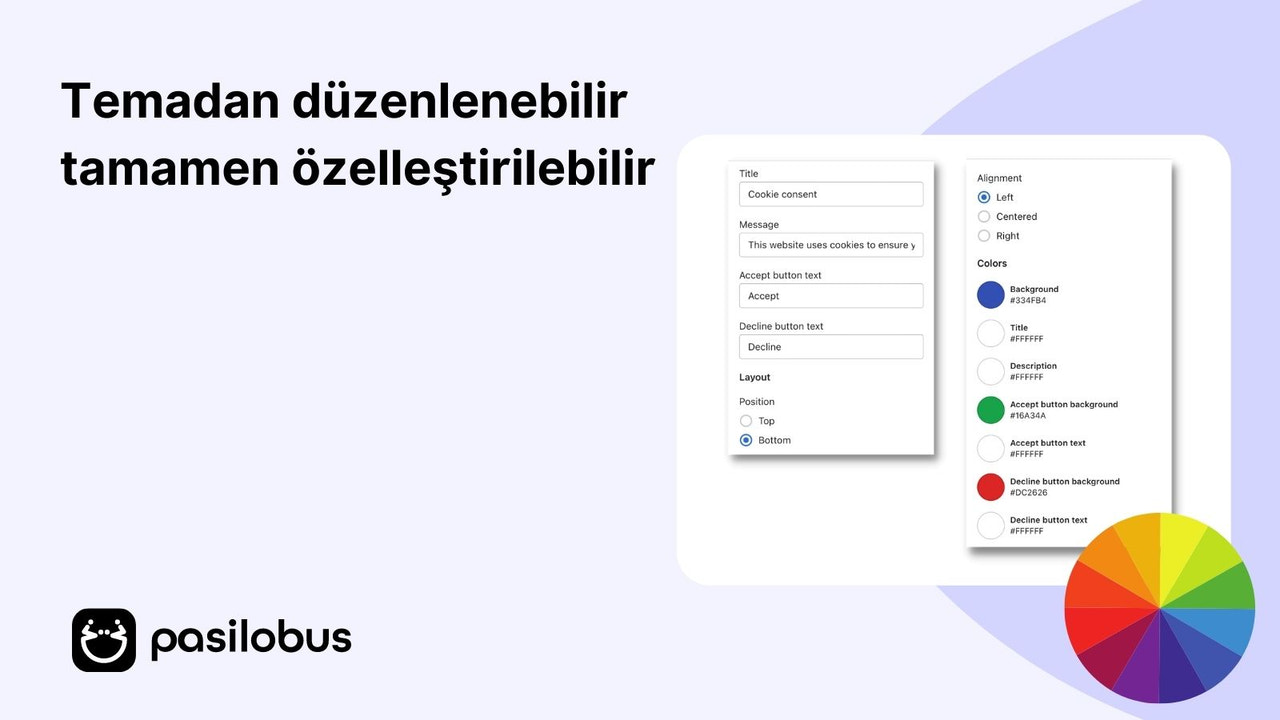 Çerez çubuğu shopify pasilobus