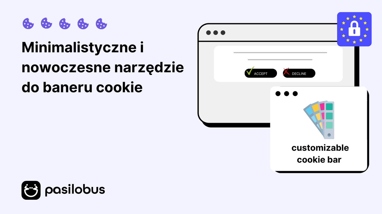 Minimalistyczne i nowoczesne narzędzie do baneru cookie.