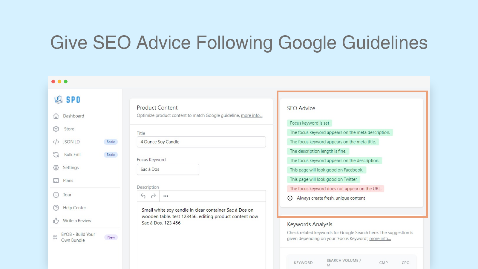 Give SEO Advice Following Google Guidelines