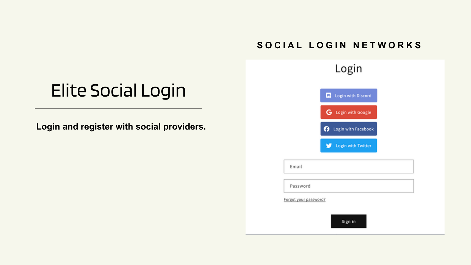 tilpas ikoner for social login