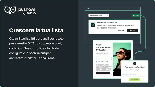 Aumenta le vendite con email, notifiche web push e SMS