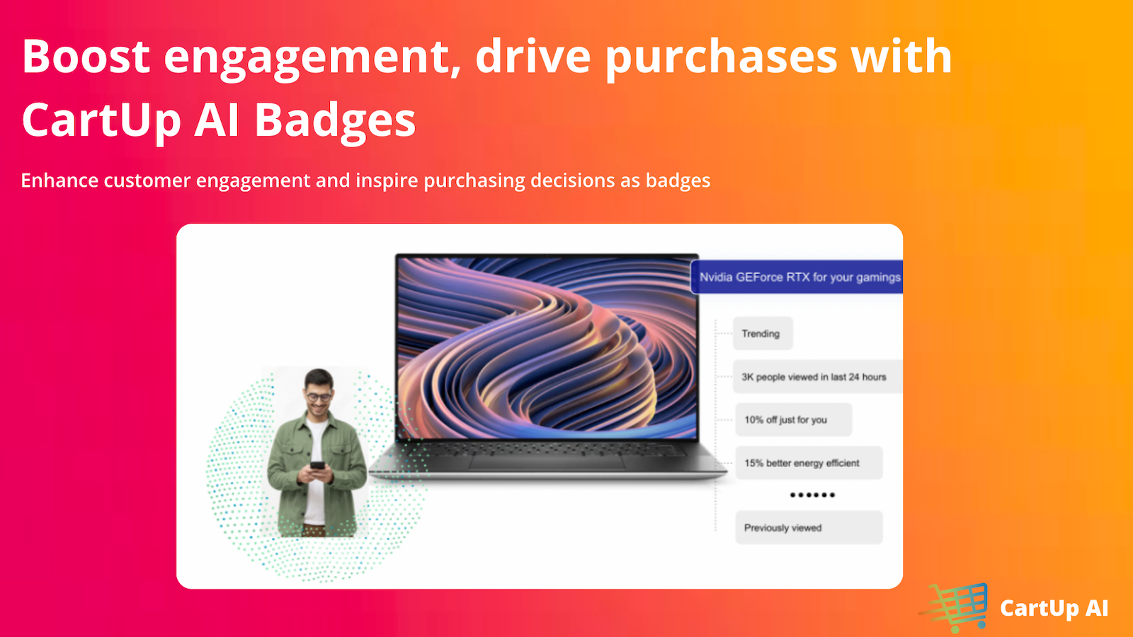 CartUp AI Personalized Badges Screenshot