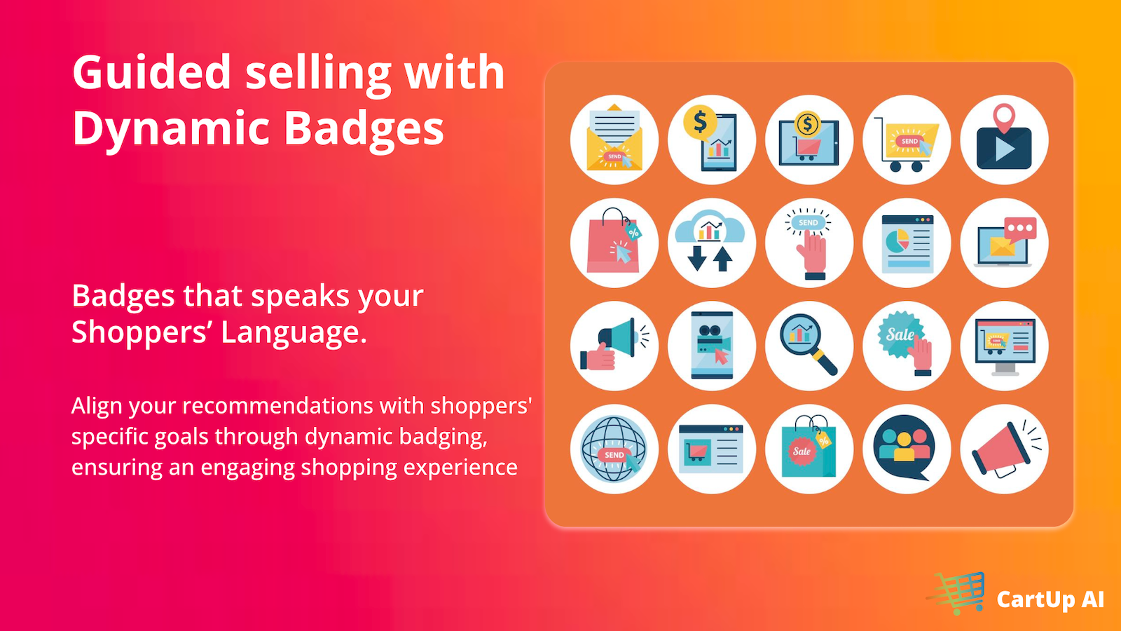 CartUp AI Personalized Badges Screenshot