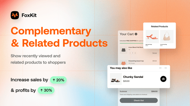 cross-sell related products recently viewed foxkit