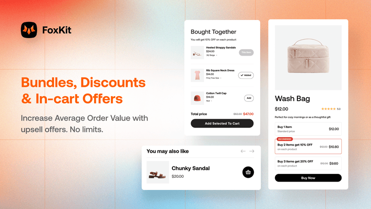 FoxKit AIO Upsell Cross‑sell Screenshot