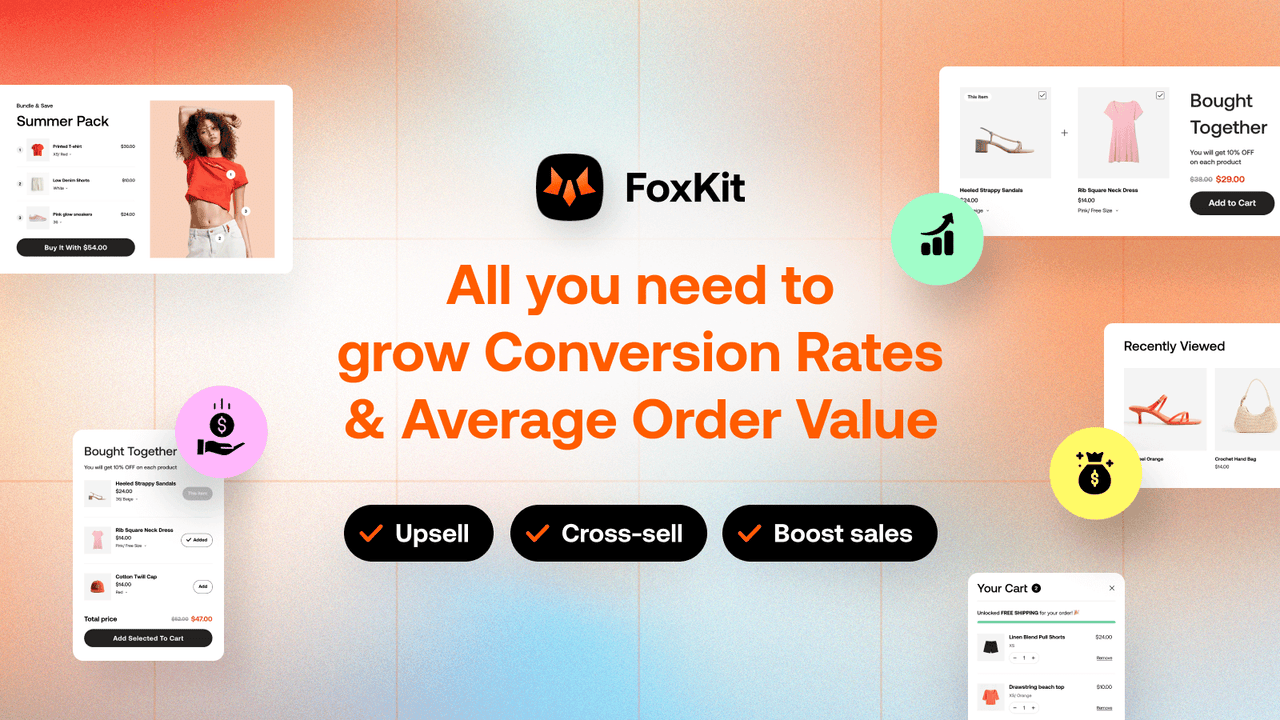 upsell cross-sell bundles remise foxkit