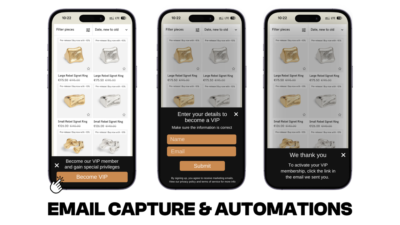 Email Capture & Automations