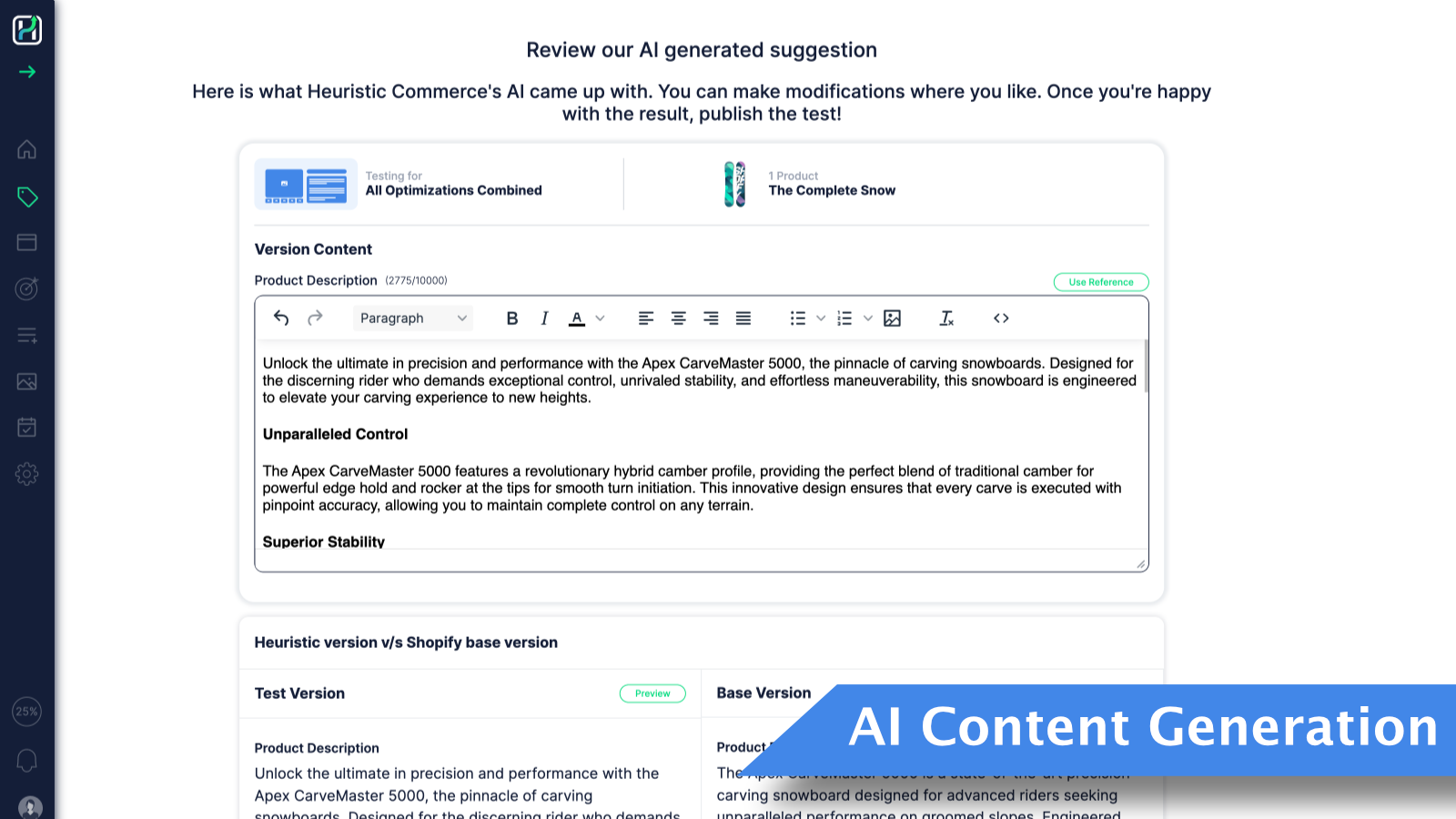 Génération de contenu alimentée par l'IA