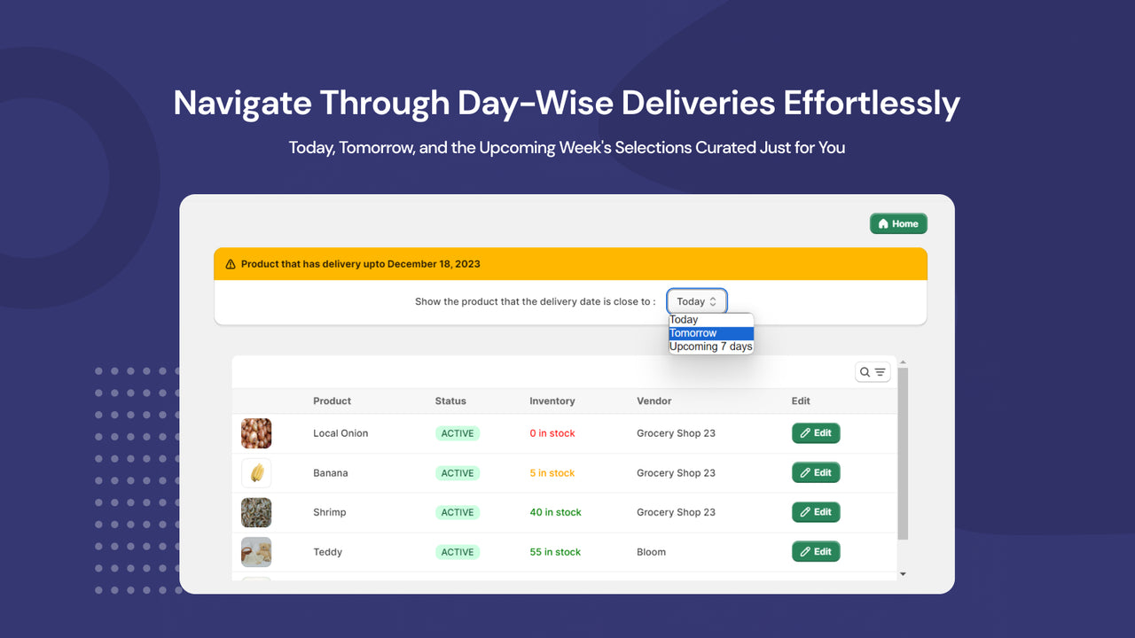 Navigate Through Day-Wise Deliveries Effortlessly 