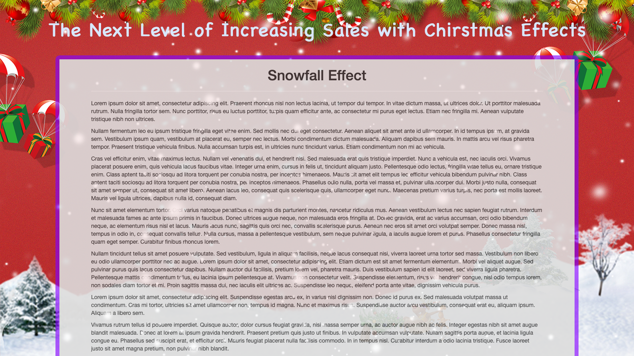 Snowfall Effect