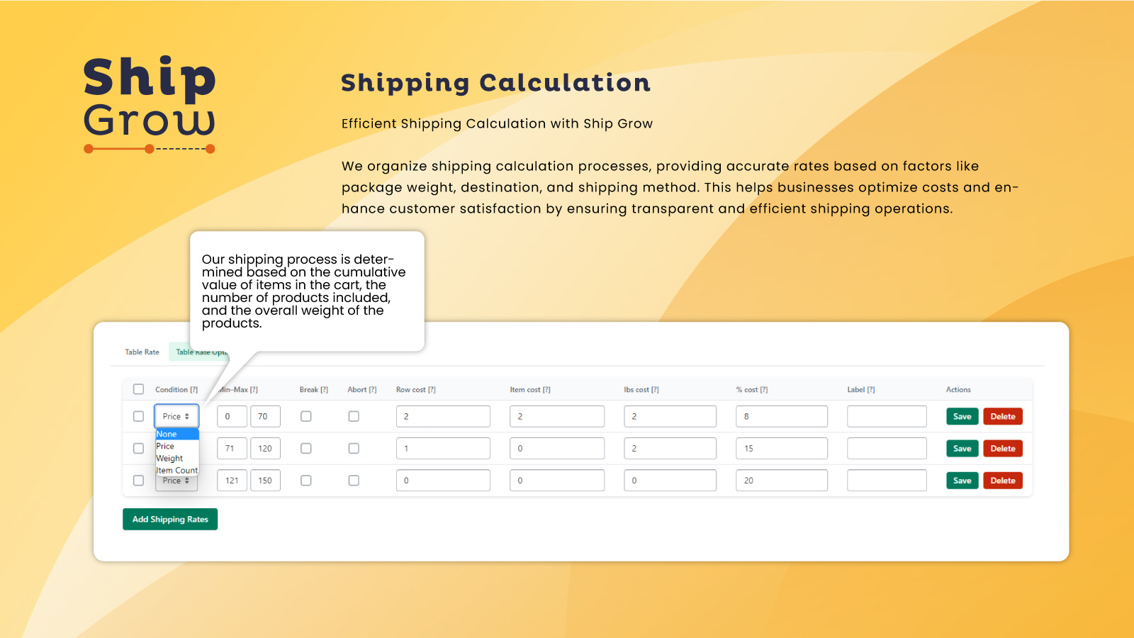 Shipping Calculation 